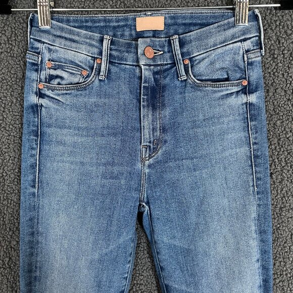 Mother The Looker Ankle Fray in Hey Sun Jeans - Women's Size 24 - Blue - Picture 2 of 10